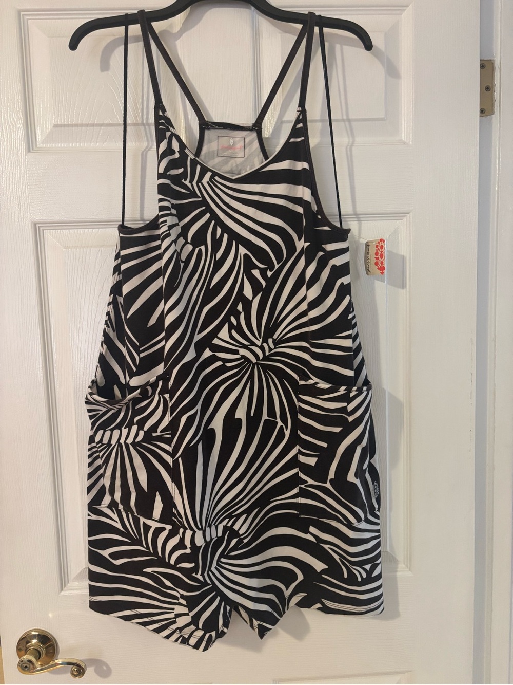 (NWT) FP Movement Hot Shot Romper Black & White Zebra Design - Picture 6 of 6